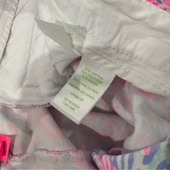 Lilly Pulitzer Buttercup Knit Scalloped Hem Shorts Raz Berry Sea You Soon Sz 14 - Picture 6 of 8